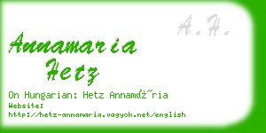 annamaria hetz business card